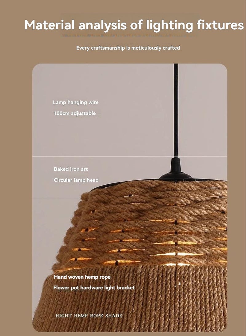 إرنيا سج ثريات من حبال الكورنيا، جزيرة مطبخ، مطعم، غرفة معيشة، ممر، ثريات نوم (لا تحتوي على مصدر ضوئي) - Image 5