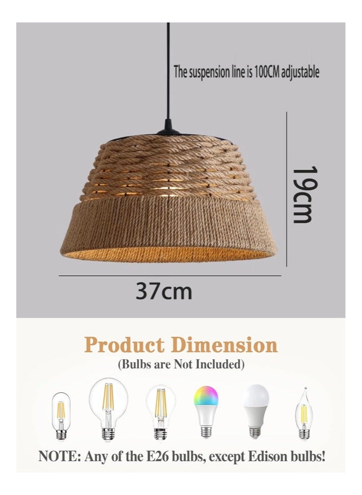 إرنيا سج ثريات من حبال الكورنيا، جزيرة مطبخ، مطعم، غرفة معيشة، ممر، ثريات نوم (لا تحتوي على مصدر ضوئي) - Image 2