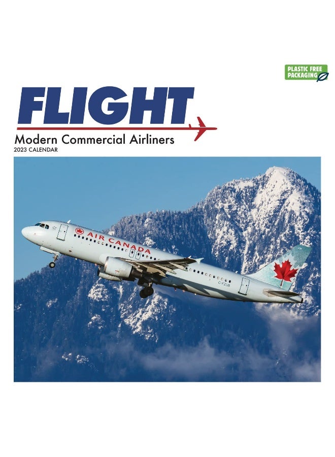 2023 Flight, Modern Commercial Airliners Wall Calendar - Image 1