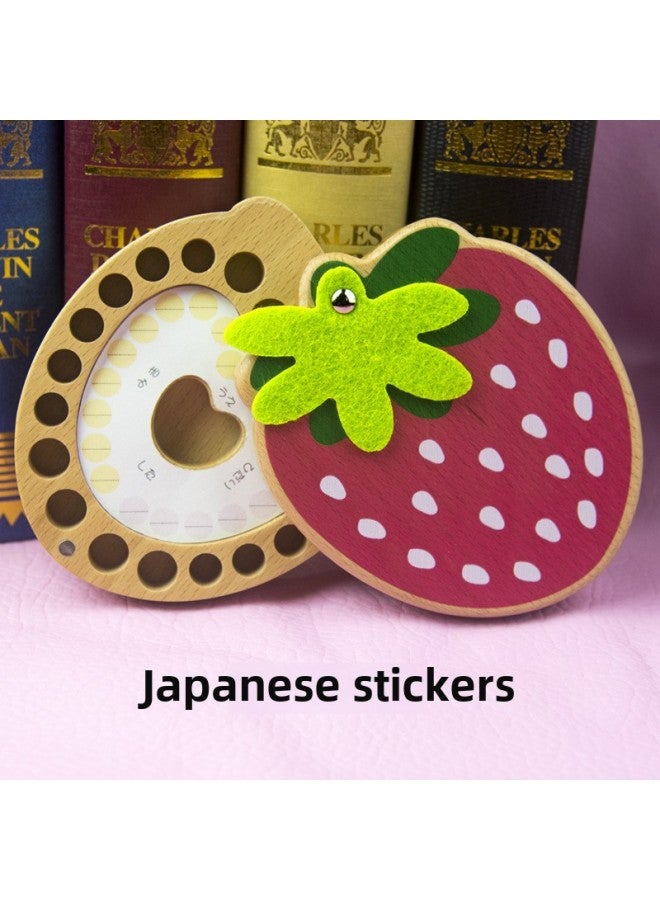 Children's Unique Teeth Storage Box Denture Pouch Fruit Box Souvenir Storage Box Baby Feeding Accessories Dental Care-Color:Strawberry Tooth Box-Japanese  - Image 1