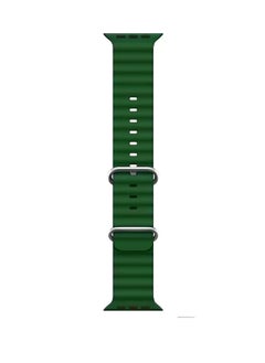 Ocean Soft Silicone Ocean Band Compatible with Apple Watch Ultra Band 49mm,45mm,44mm,42mm for Men Women High Qulaity Adjustable Bands for Apple iWatch Series 8,7,SE,6,5,4,3,2,1 Green  - Image 3