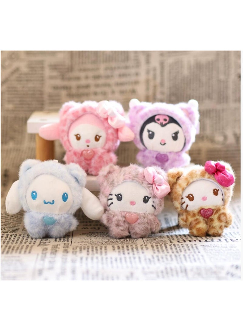 10 سم 5 قطع  لعبة حيوانات محشوة سينامورول متلألئة - Image 1