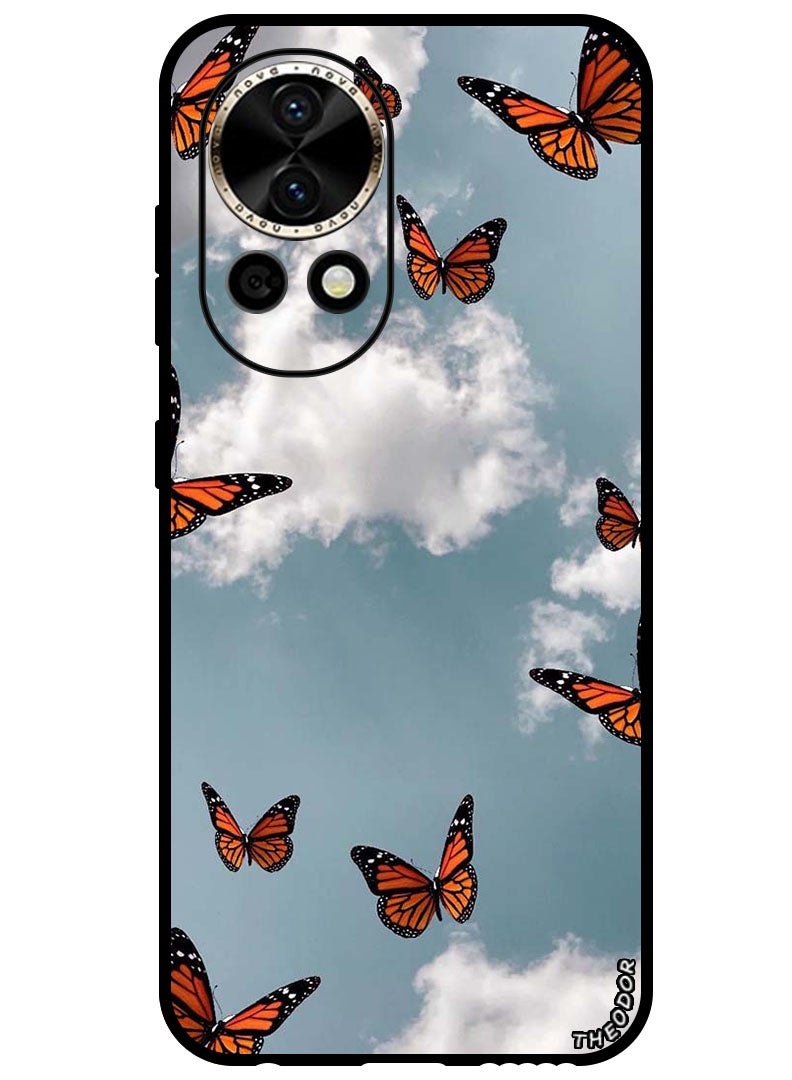 Theodor Protective Case Anti Scratch Shock Proof Bumper Cover For Huawei Nova 12 Ultra Butterfies - Image 1