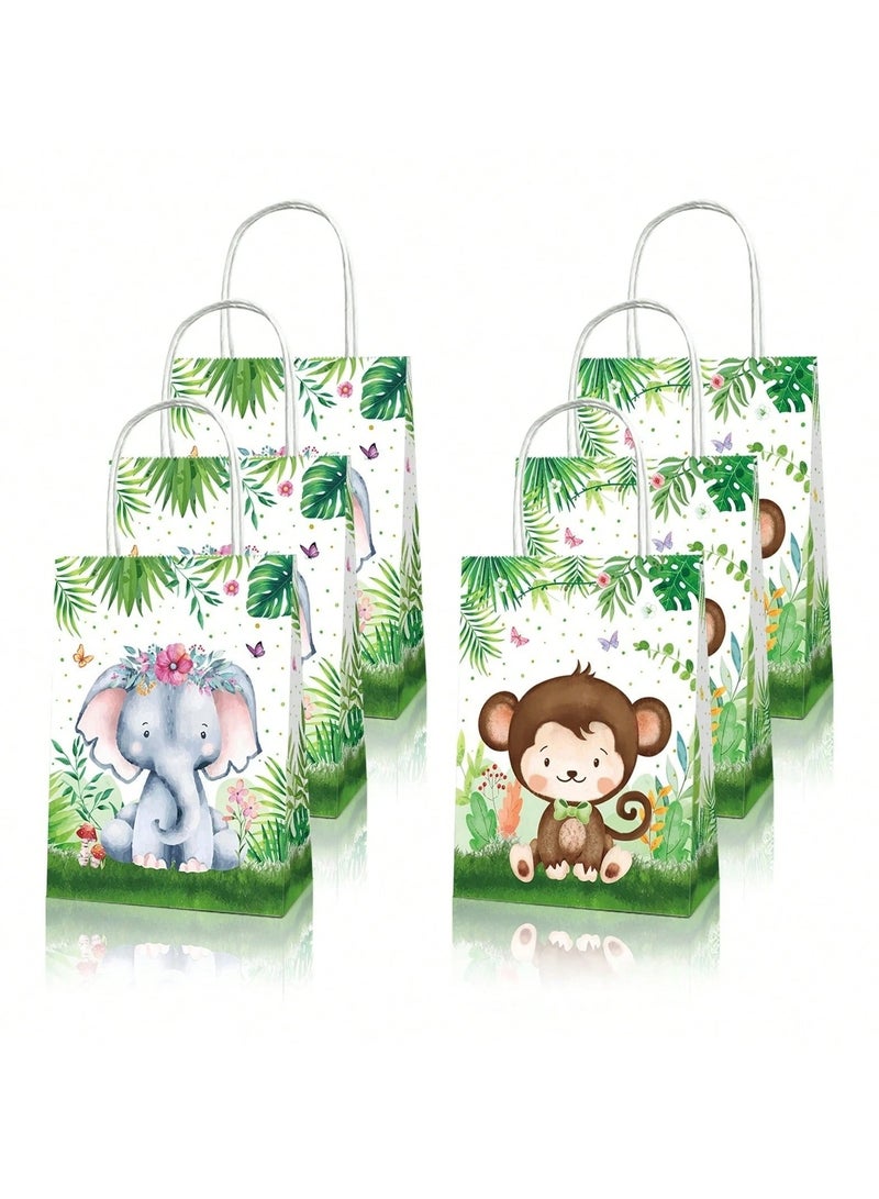 توزيعات العيد اكياس توزيعات العيد وهدايا العيد  بتصميم حيوانات لطيفه 6 من الاكياس تناسب جميع انواع الحلويات والهدايا في العيد - Image 2