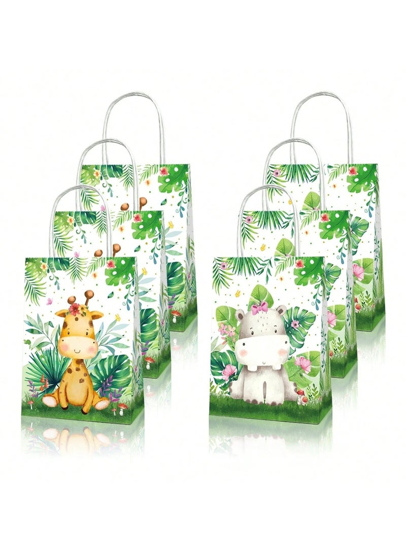 توزيعات العيد اكياس توزيعات العيد وهدايا العيد  بتصميم حيوانات لطيفه 6 من الاكياس تناسب جميع انواع الحلويات والهدايا في العيد - Image 3