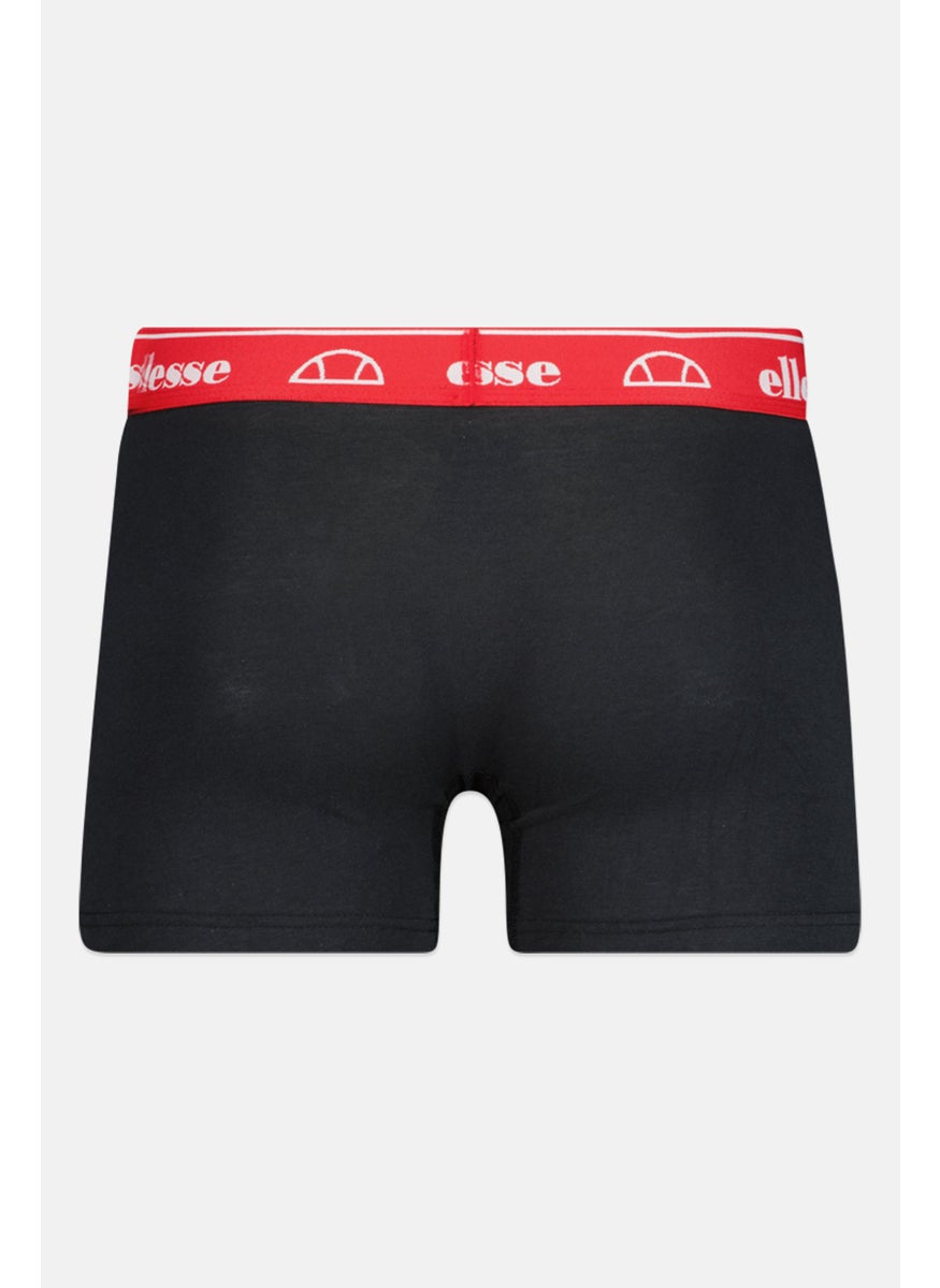 Ellesse Men 3 Pieces Brand Logo Hipster Boxers, Navy/Black  - Image 3