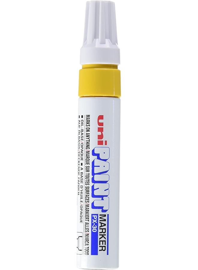 Uniball Uni Paint Marker Chisel Tip Broad Point Px30 Line Width 4.0 8.5Mm Yellow Ref 9001986 Pack 6 - Image 1
