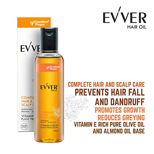 Essentium Phygen Evver Bhringraj Brahmi Vitamin E Hair Oil 100ml Nourishing Ayurvedic Hair Oil with Hibiscus, Triphala & Neem Strengthens, Controls Dandruff & Adds Shine - Image 3