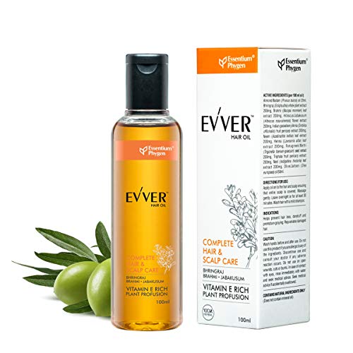 Essentium Phygen Evver Bhringraj Brahmi Vitamin E Hair Oil 100ml Nourishing Ayurvedic Hair Oil with Hibiscus, Triphala & Neem Strengthens, Controls Dandruff & Adds Shine - Image 1