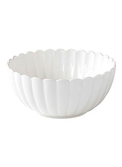 Easy Life Elegant Round Shaped Easy Cleaning Porcelain Salad Bowl White 20 cm R2910  - Image 1