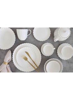 Easy Life Elegant Round Shaped Easy Cleaning Porcelain Salad Bowl White 20 cm R2910  - Image 3