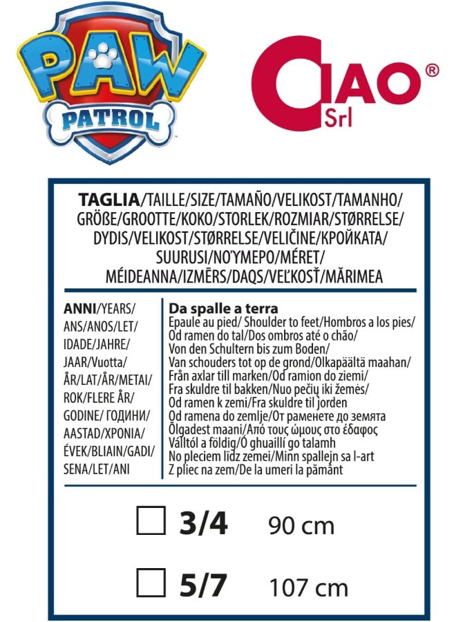 Ciao زي باو باترول تشيس 5-7 سنوات | زي تنكر شخصية كرتونية للأطفال | بدلة شرطي للأطفال - Image 4