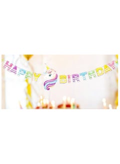 Generic Happy Birthday Banner with Colourful Letters for Birthday Decorations, Girls Birthday Decorations Happy Birthday Letters with Pink Color  - Image 1