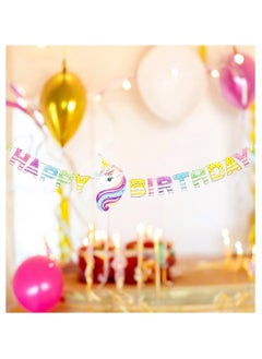 Generic Happy Birthday Banner with Colourful Letters for Birthday Decorations, Girls Birthday Decorations Happy Birthday Letters with Pink Color  - Image 2