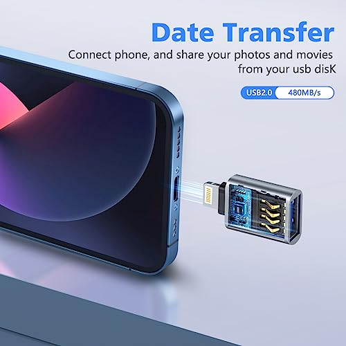 Kinsound 301 USB OTG for iPhone/iPad, Lightning OTG Pendrive Adapter Compatible with iOS 13 and Later Support Connect USB Flash Drive, Keyboard, Mouse - Image 2