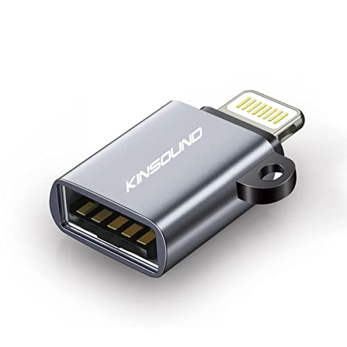 Kinsound 301 USB OTG for iPhone/iPad, Lightning OTG Pendrive Adapter Compatible with iOS 13 and Later Support Connect USB Flash Drive, Keyboard, Mouse - Image 1