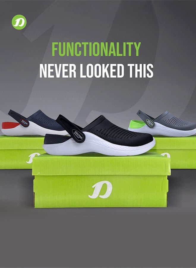 DOCTOR EXTRA SOFT Men's Classic Casual Sports Clogs/Sandals with Adjustable Back Strap | Lightweight, Comfortable, Stylish, Anti-Skid, Waterproof Everyday Mules for Men & Boys - D-513 - Image 5