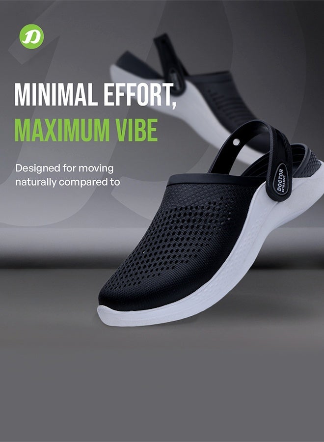 DOCTOR EXTRA SOFT Men's Classic Casual Sports Clogs/Sandals with Adjustable Back Strap | Lightweight, Comfortable, Stylish, Anti-Skid, Waterproof Everyday Mules for Men & Boys - D-513 - Image 4