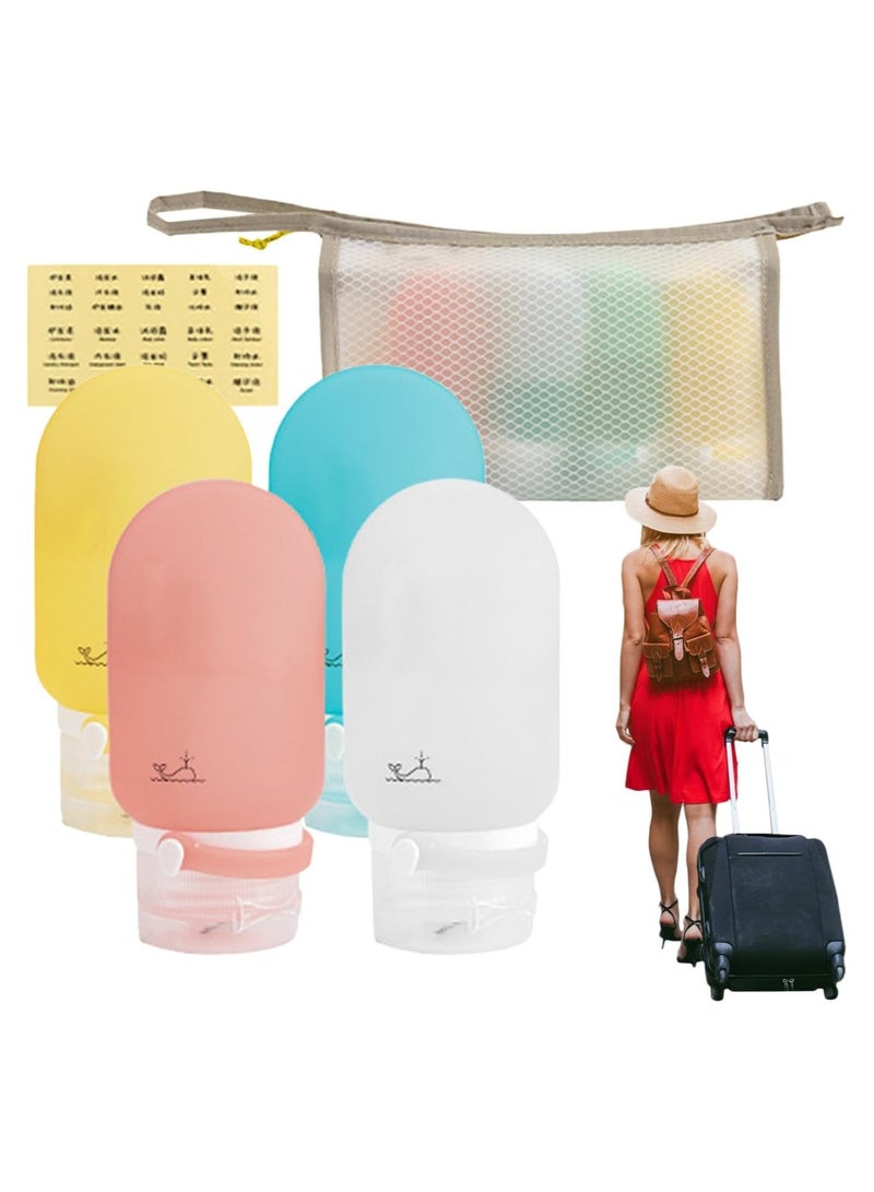 SYOSI Travel Size Containers, Compact Cosmetic Containers, Travel Shampoo Containers, Leakproof Travel Size Toiletries Bottles, Travel Lotion Bottles, Small Travel Bottles With Storage Bag, Travel Outing - Image 1