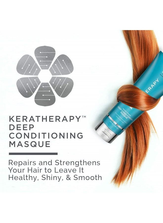 KERATHERAPY Keratherapy Keratin Infused Deep Conditioning Masque, 8 fl. oz., 237 ml - Moisturizing & Hydrating Hair Treatment with Kerabond, Jojoba, Nettle Root Extract, Wheat Oil, & Persian Walnut  - Image 5