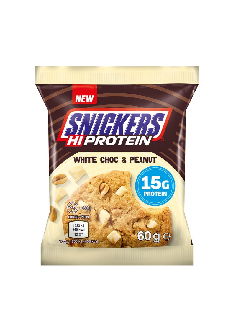 Snickers Hi Protein Cookie White Chocolate & Peanut 60g Pack of 12 - Image 2