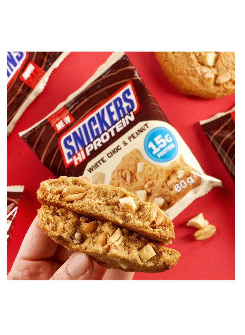 Snickers Hi Protein Cookie White Chocolate & Peanut 60g Pack of 12 - Image 4