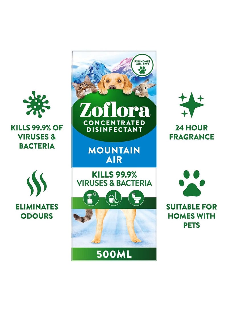 زوفلورا سائل مطهر مركز متعدد الاستخدامات، برائحة الهواء الجبلي 500مل - Image 2