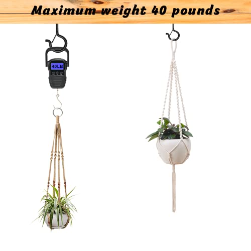 Ansxiy 10 PCS 3 inches Q-Hanger Hooks with Safety Buckle, Screw Hooks for Outdoor String Lights, Ceiling Hooks for Hanging Plants, Black - Image 3