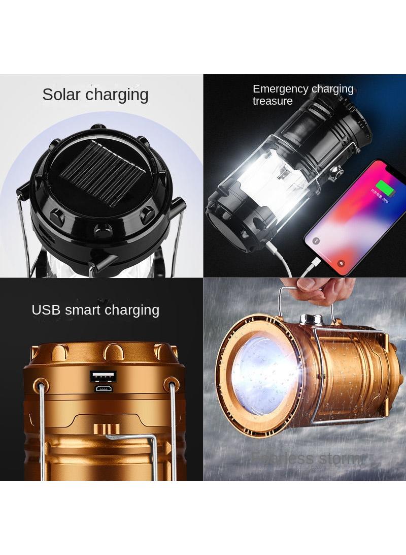1Pcs Outdoor camping solar light Multi-functional portable field tent lighting work lights blue - Image 2