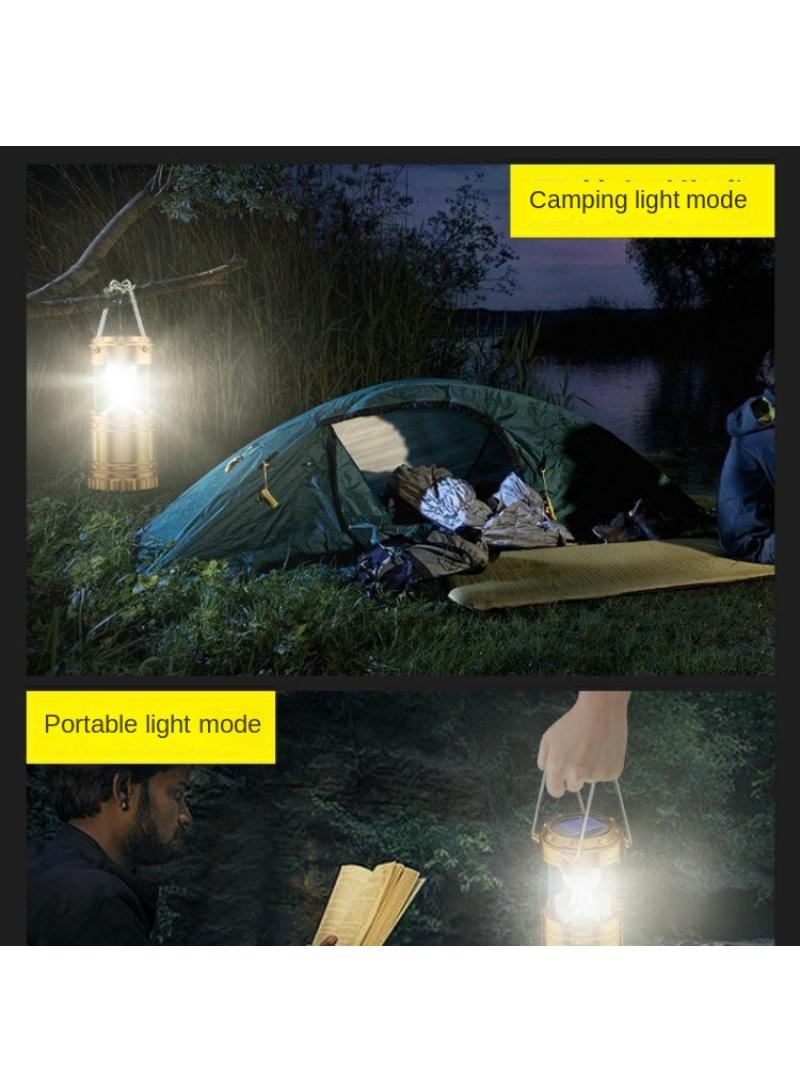 1Pcs Outdoor camping solar light Multi-functional portable field tent lighting work lights blue - Image 3