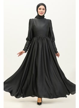 Cupless Satin Evening Dress 6080-15 Smoke