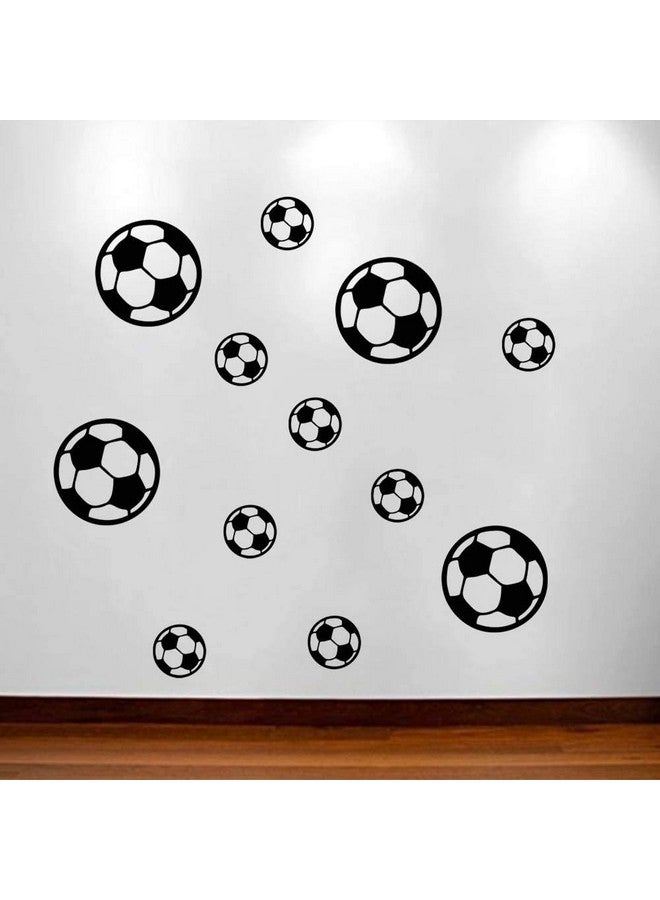 LZYMSZ 12Pcs Soccer Ball Football Wall Decal Sticker, Removable Soccer Wall Decoration, Available In 2 Sizes Diy Sticker Mural Sets For Kids Rooms Bedroom Living Room Playroom Soccer Fans Home Decor - Image 3