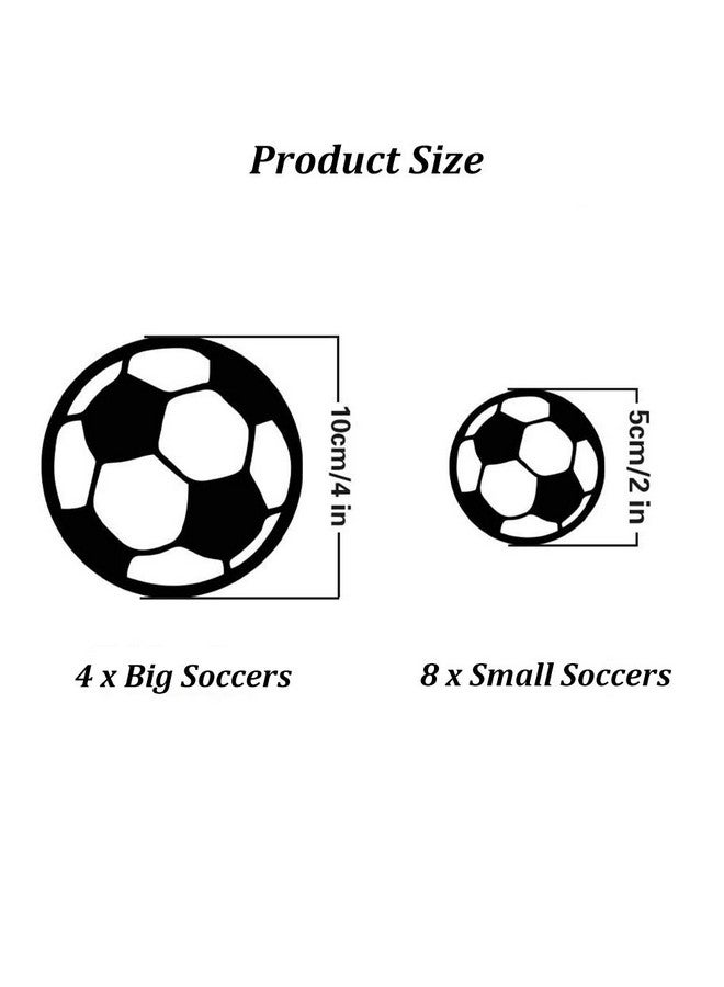 LZYMSZ 12Pcs Soccer Ball Football Wall Decal Sticker, Removable Soccer Wall Decoration, Available In 2 Sizes Diy Sticker Mural Sets For Kids Rooms Bedroom Living Room Playroom Soccer Fans Home Decor - Image 2