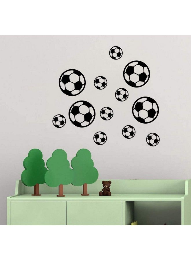 LZYMSZ 12Pcs Soccer Ball Football Wall Decal Sticker, Removable Soccer Wall Decoration, Available In 2 Sizes Diy Sticker Mural Sets For Kids Rooms Bedroom Living Room Playroom Soccer Fans Home Decor - Image 4