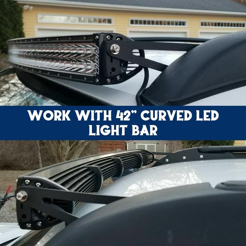 NORTHYUN 42 Inch Curved LED Light Bar Roof Rack Mounts - Image 3