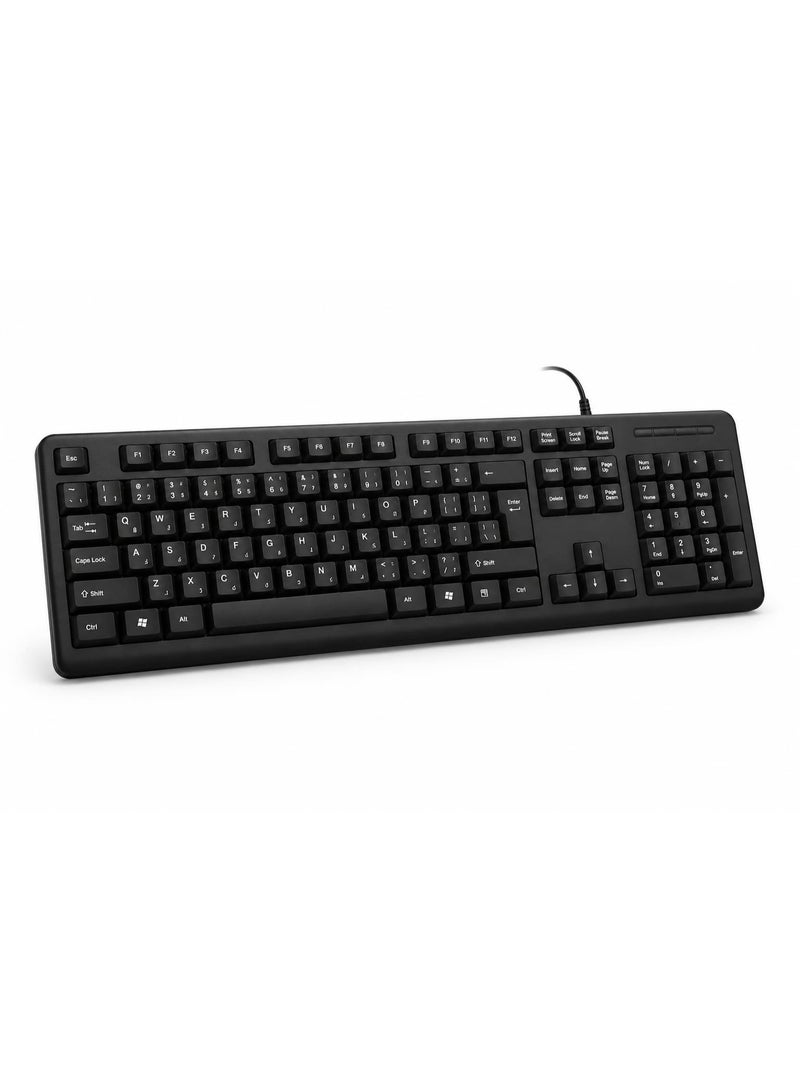 Sky Tech SkyTech ST-110 Wired Full-Size Keyboard – Arabic & English Layout - Image 4