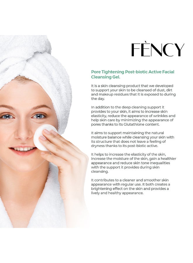 FÈNCY Facial Cleansing Gel 250ml | Pore Tightening & Oil Control | Post-Biotic & Glutathione Formula | Deep Cleansing & Hydration | Suitable for Sensitive & Combination Skin | Dermatologically Tested - Image 5