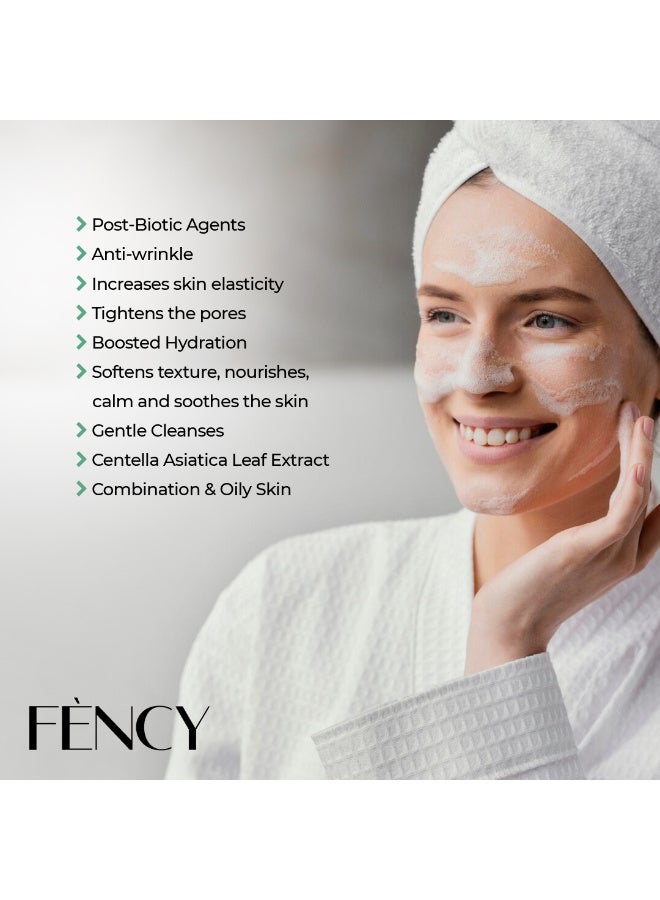 FÈNCY Facial Cleansing Gel 250ml | Pore Tightening & Oil Control | Post-Biotic & Glutathione Formula | Deep Cleansing & Hydration | Suitable for Sensitive & Combination Skin | Dermatologically Tested - Image 4