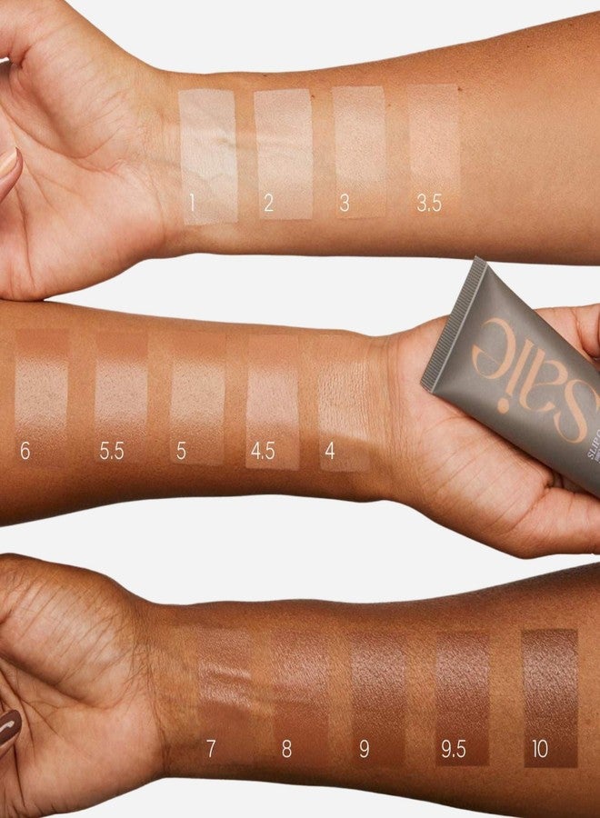 Saie Slip Tint Tinted Moisturizer with SPF 35 - Light Coverage, Glowy Skin Tint & Mineral Sunscreen for Face with Hydrating Hyaluronic Acid - Summer Makeup Essential - Shade Four + Half (1.35 oz) - Image 4