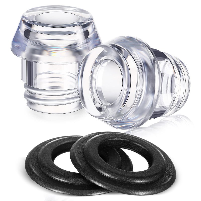 Lounsweer Lounsweer 2 Sets Percolator Parts Top and Washer Ring Compatible with Farberware Yosemite Coffee Percolators Replacement Transparent Coffee Pot Filters