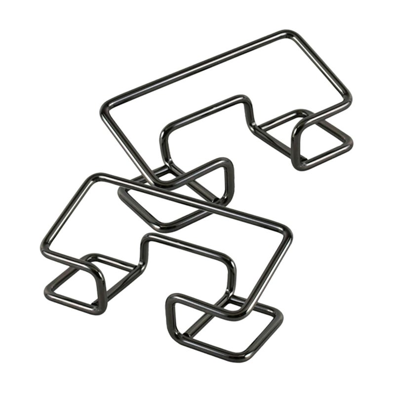 Metal Business Card Holder Set of 2 Desktop Organizer Stand for Office Desk - Image 2