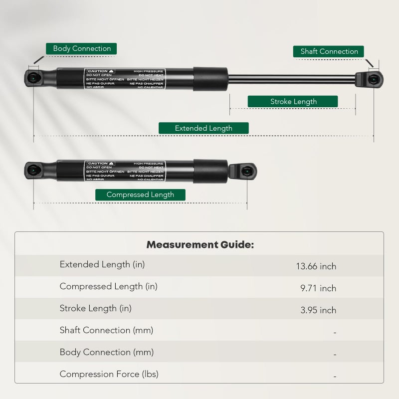 YHTAUTO 2 x Tailgate Trunk Lid Lift Support Liftgate Shock Struts for 1997-2003 BMW E39 525i 528i 530i 540i M5 Sedan - Image 3
