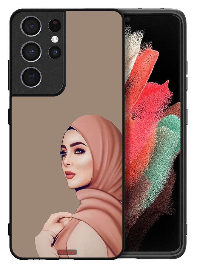 Tolwak Samsung Galaxy S21 Ultra 5G Protective Case Cover Beautiful Hijab Girl - Image 2