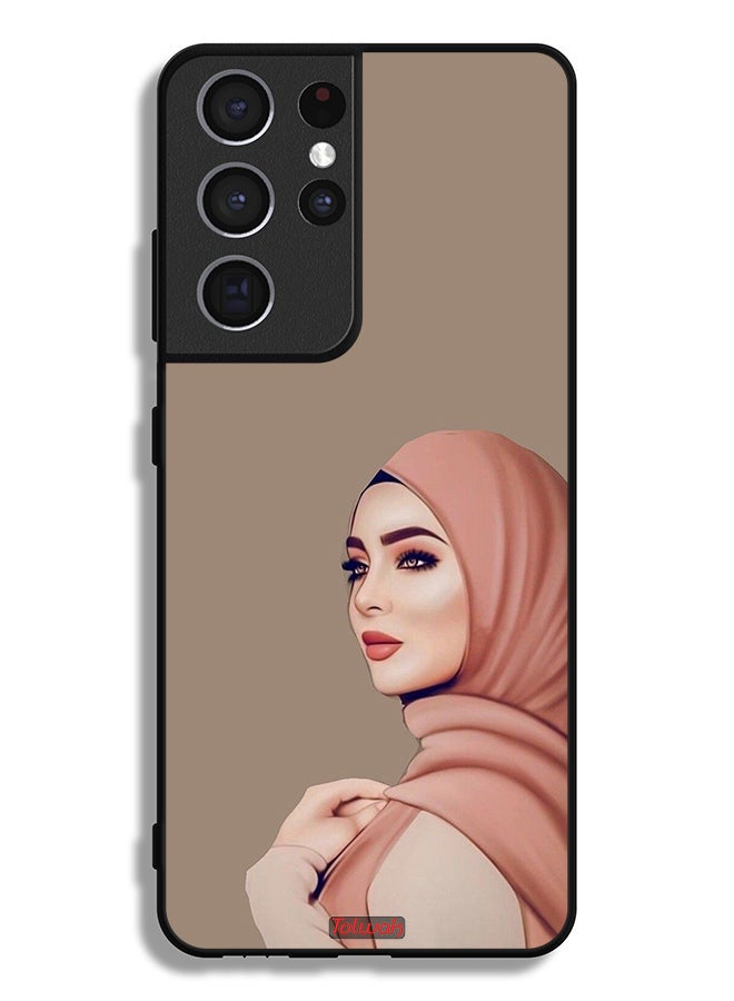 Tolwak Samsung Galaxy S21 Ultra 5G Protective Case Cover Beautiful Hijab Girl - Image 3