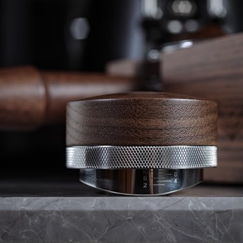 KNODOS 58mm Espresso Distribution Tool Walnut Coffee Distributor Adjustable Depth Stainless Steel Espresso Leveler Premium Espresso Machine Accessories For Coffee Bar - Image 5