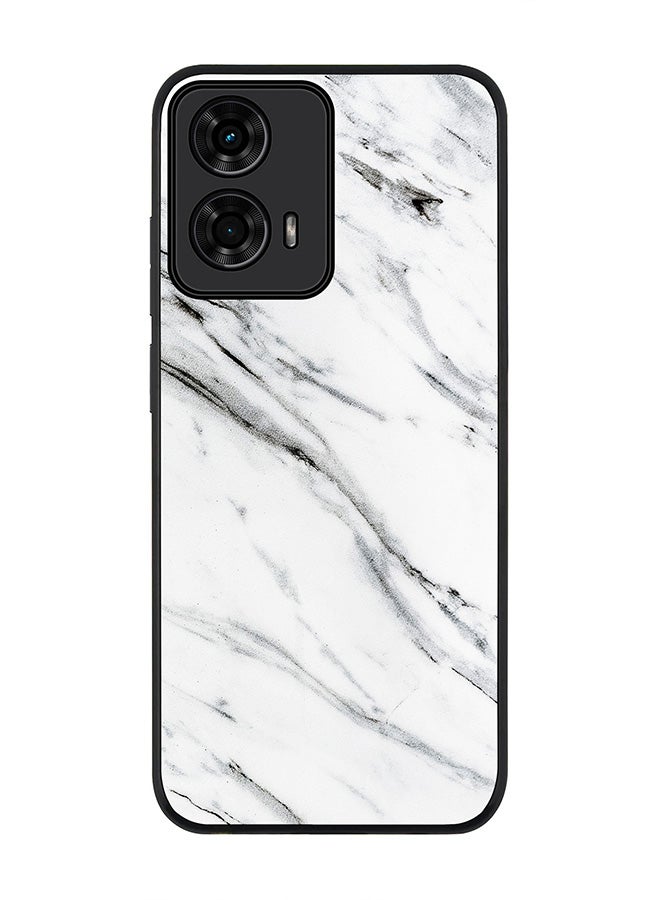 Stylizedd For Motorola Moto G24 / G24 Power Case,Slim fit Camera Protection, Shockproof Thin Phone cover - Marble Print Grey White - Image 1