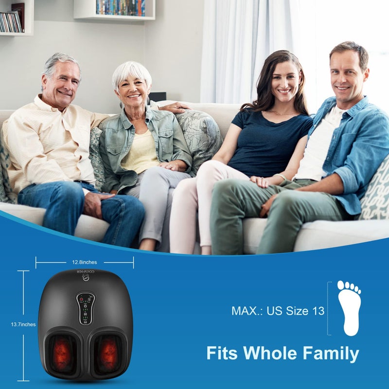 COMFIER Shiatsu Foot Massager with Heat,Vibration,Rolling Compression,FSA Eligible Feet Massager Machine for Plantar Fasciitis,Neuropathy Pain, Fits Size up to 13â€œ,Christmas Gifts for Women,Men,HSA - Image 2
