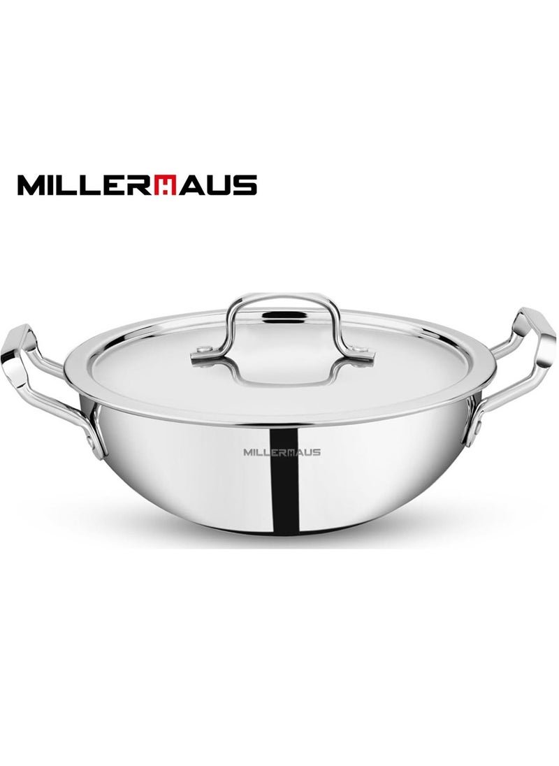 MILLERHAUS TRIPLY KADAI WITH LID 26 CM  - Image 1