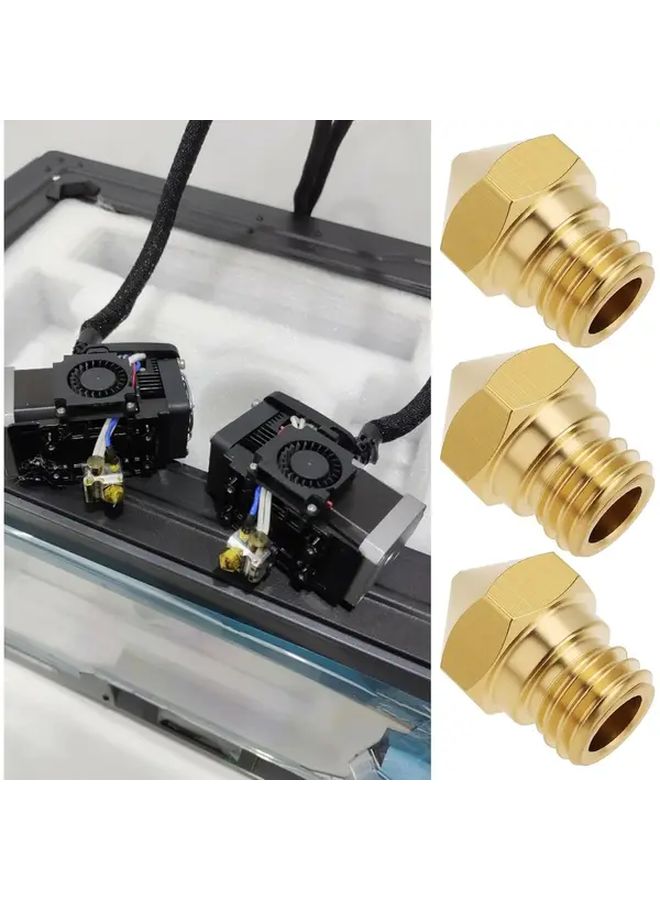 6pcs 0 4mm MK10 Brass 3D Printer Nozzle M7 1 75mm High Pressure Resistant - Image 3