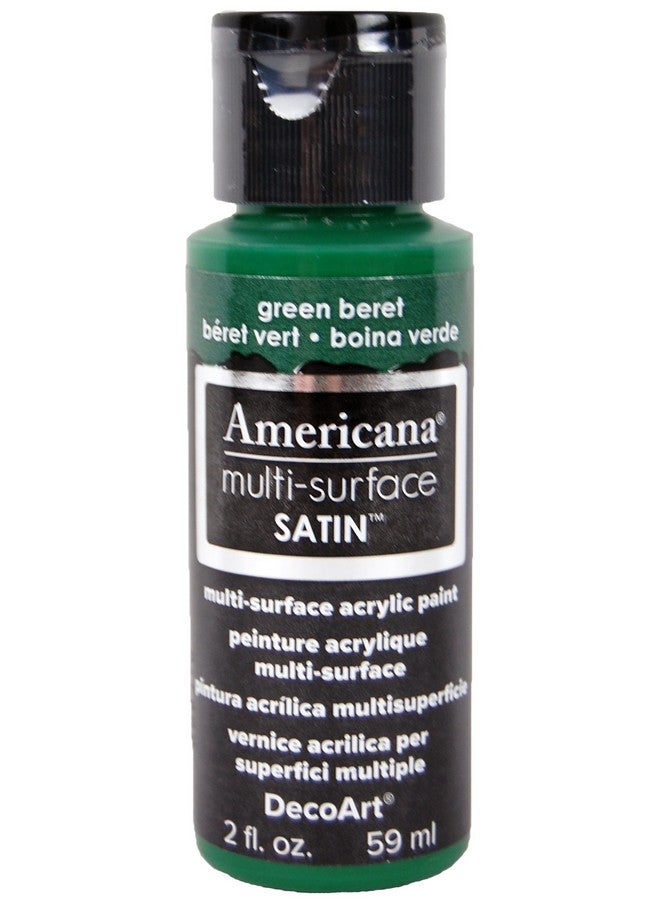 DecoArt Americana Multi-Surface Satin Acrylic Paint 2oz-Green Beret